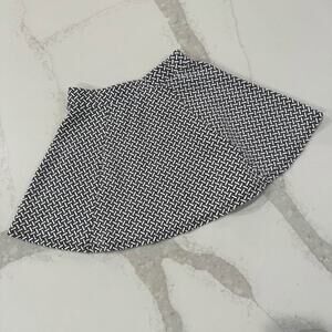Aeropostale ALine Knit Mini Skater Skirt Womens Small Black/White GeometricPrint